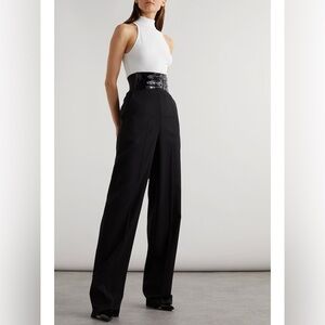 Alaïa Archetypes Belted Wide Leg Trousers, size 40